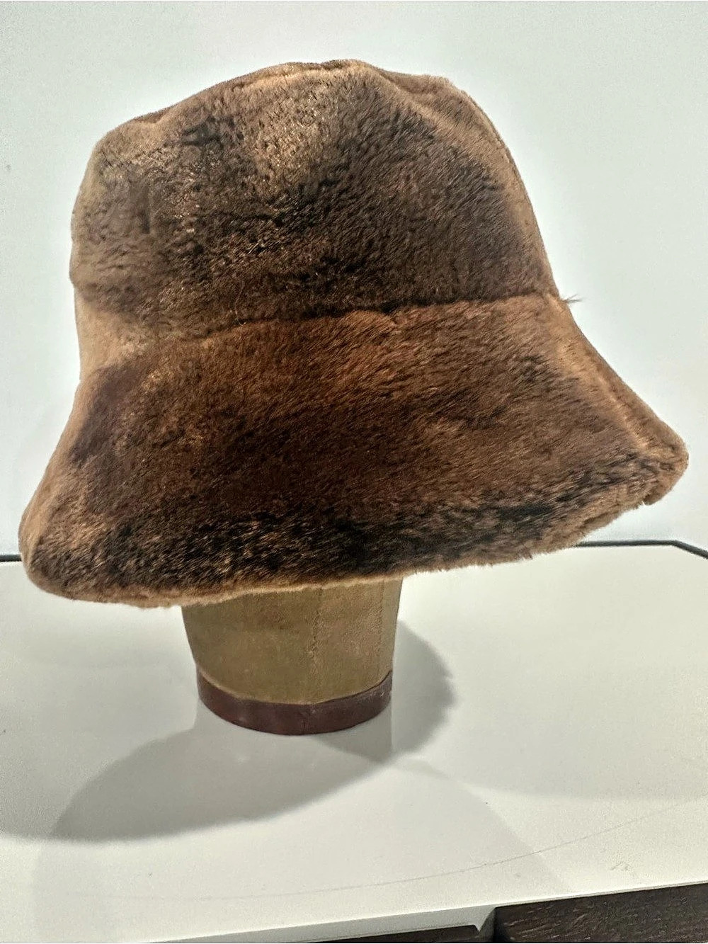 Overland Sheepskin Bucket Hat Brown Medium Bucket Hat
